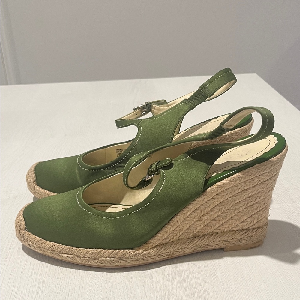 Franco Sarto Olive Green Espadrille Wedges